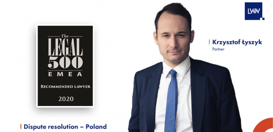 Legal 500 - Krzysztof Łyszyk